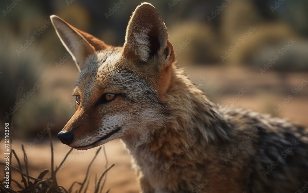 Jackal in wildlife