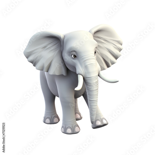 an African elephant  tusks prominent