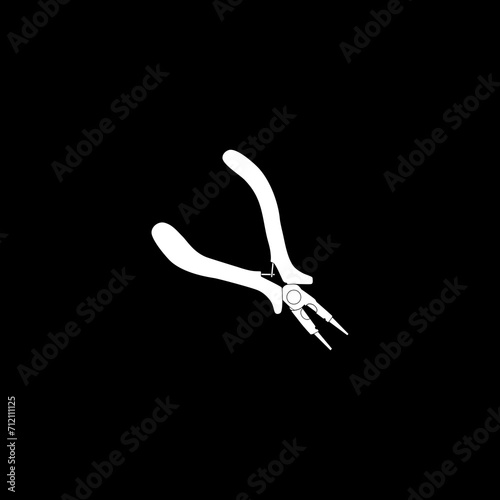 Pliers Silhouette, Flat Style, can use for Pictogram, Logo Gram, Art Illustration, Apps, Website, Icon, Symbol or Graphic Design Element. Vector Illustration  © Berkah Visual