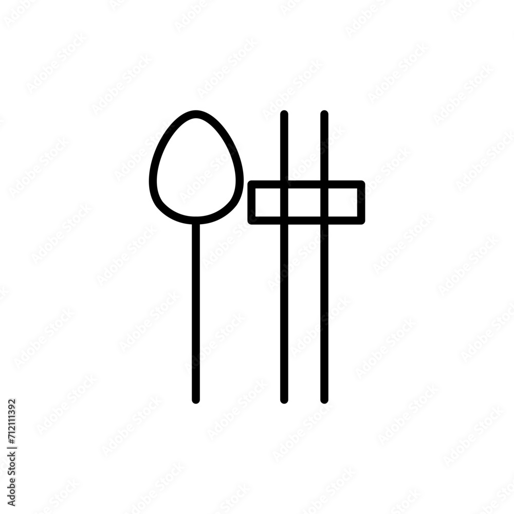 chopstick line icon chopstick line icon