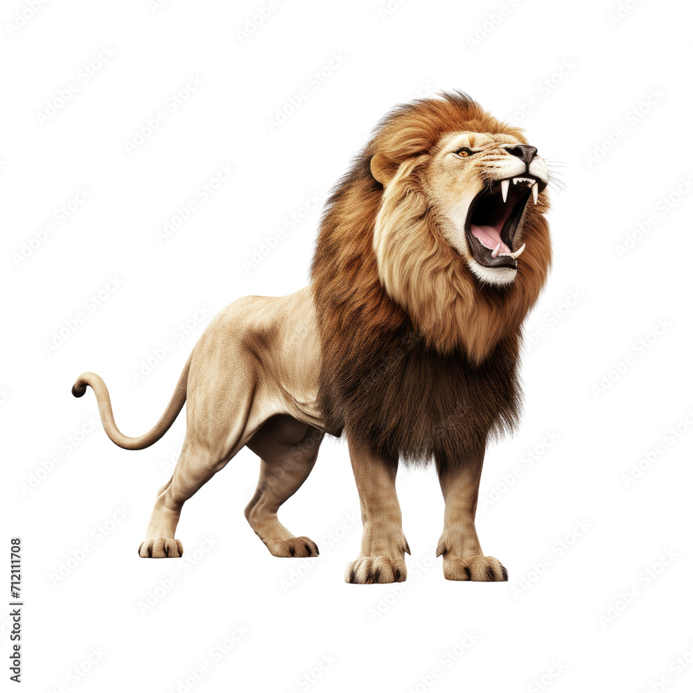 King of the Jungle: Majestic Roaring Lion