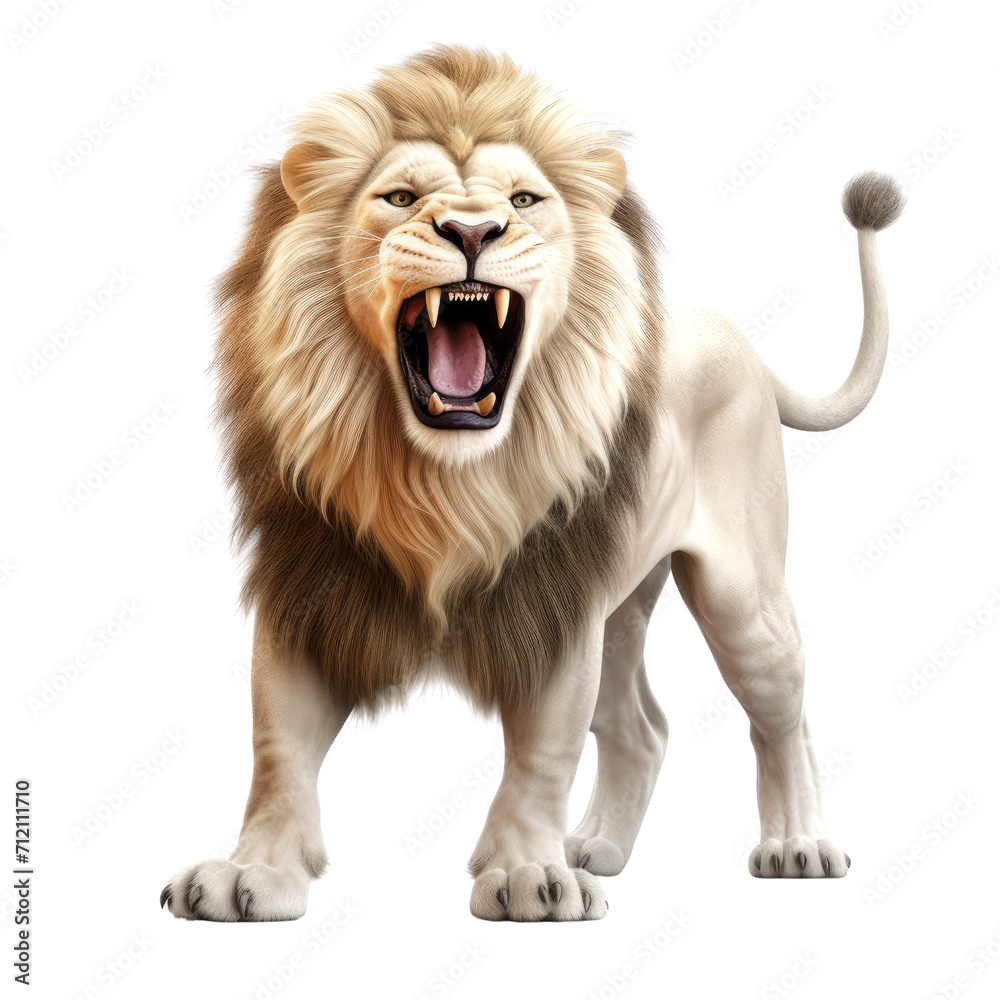 Obraz premium King of the Jungle: Majestic Roaring Lion