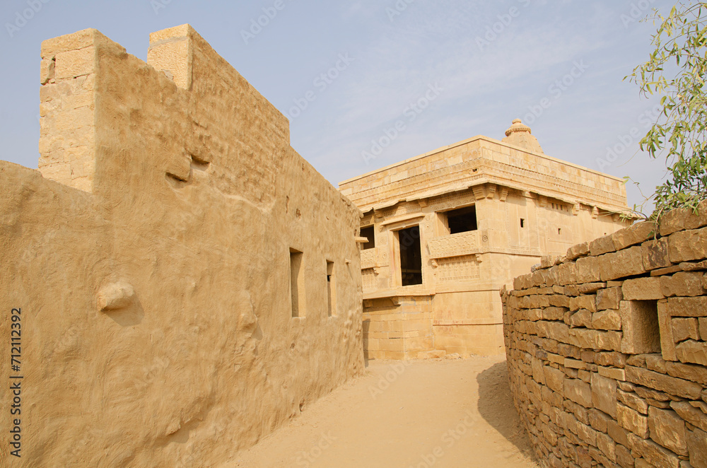 Abandoned village Kuldhara in the Jaisalmer district of Rajasthan, India. Asia. Background. Backdrop. Wallpaper. Abandoned village Kuldhara in the Jaisalmer district of Rajasthan, India. Asia. Background. Backdrop. Wallpaper.