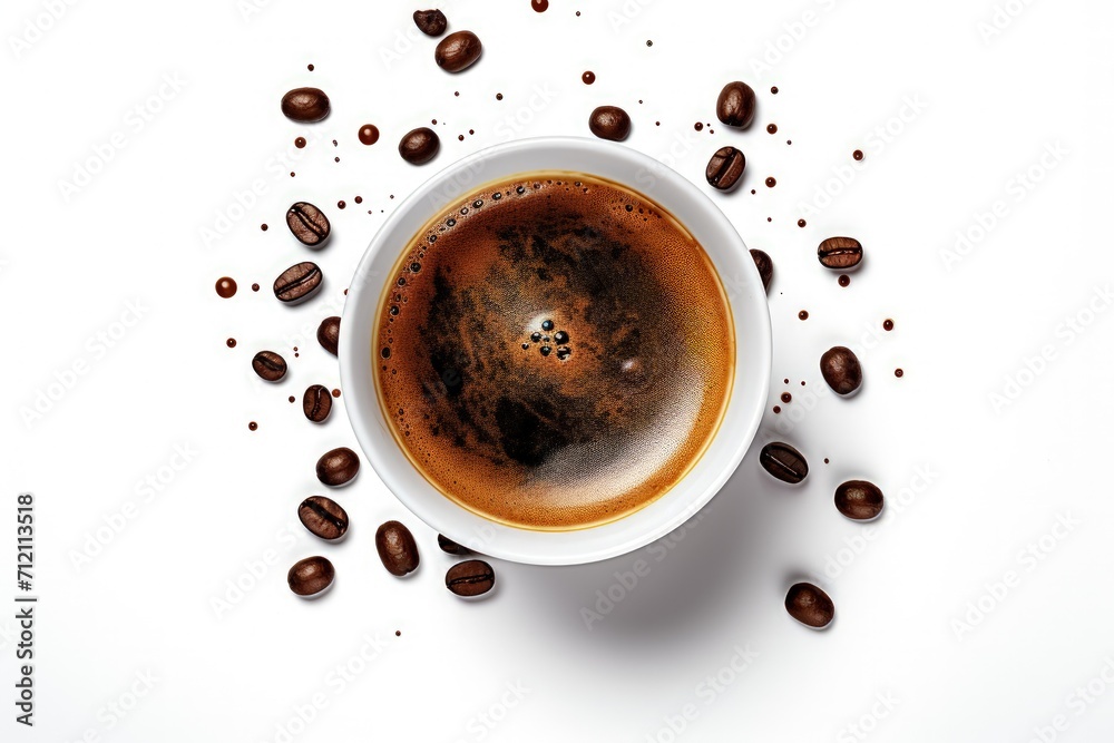Obraz premium White background coffee espresso photo