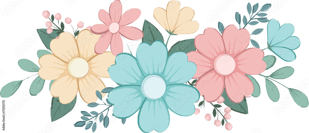 Cute Flower,  nature element vector icon