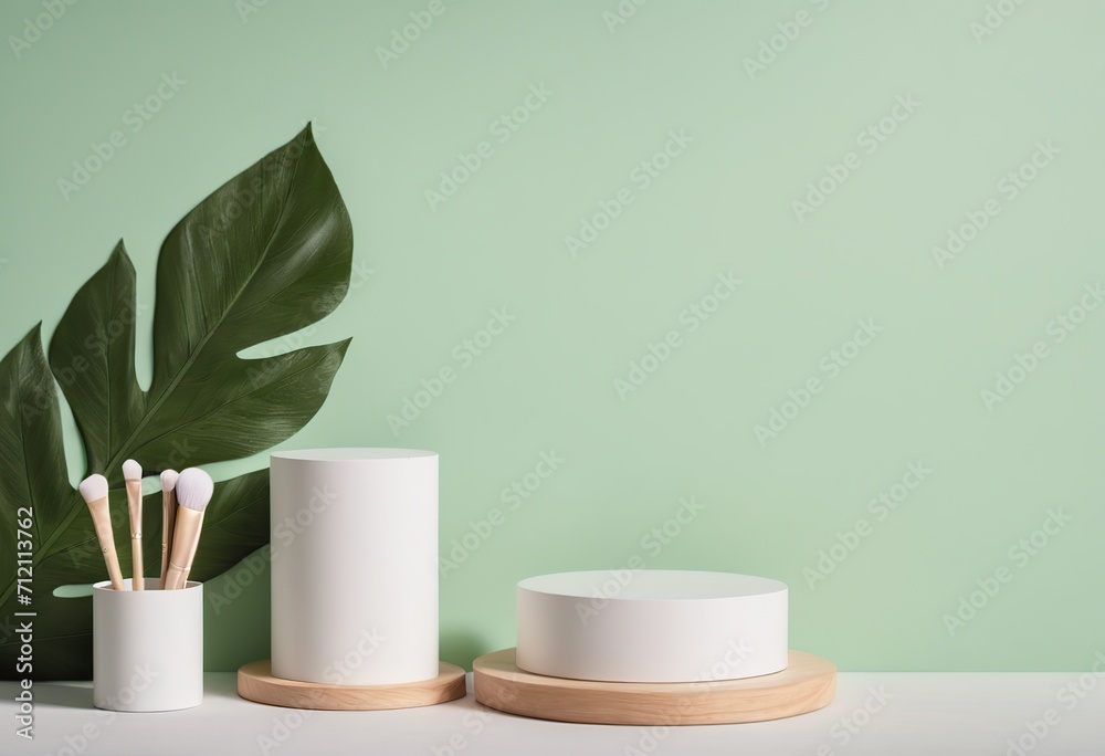 cosmetic cream and leaves cosmetic cream and leaves