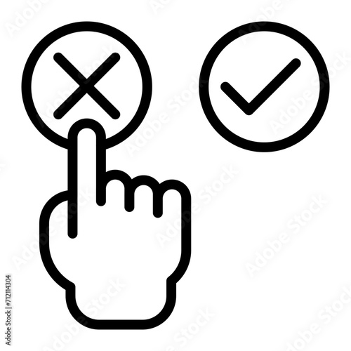 Vote NO Icon Design