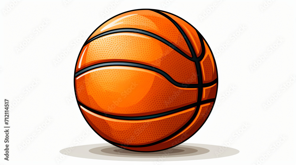 Basketball ball vector illustration realistic cartoon
