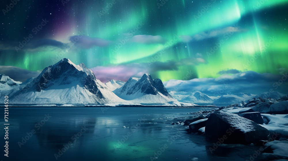 Photo Realistic Arctic Aurora Borealis