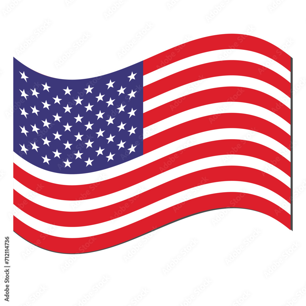 flag of America vector isolated on white background eps flag of America vector isolated on white background eps