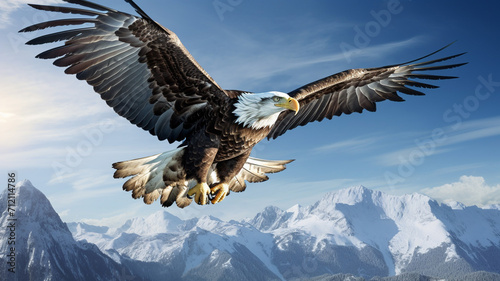 Photo Realistic Majestic Eagle Soaring A realistic wildlife