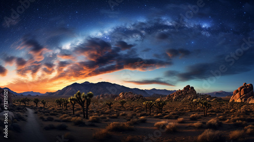 Photo Realistic Night Sky over the Desert light