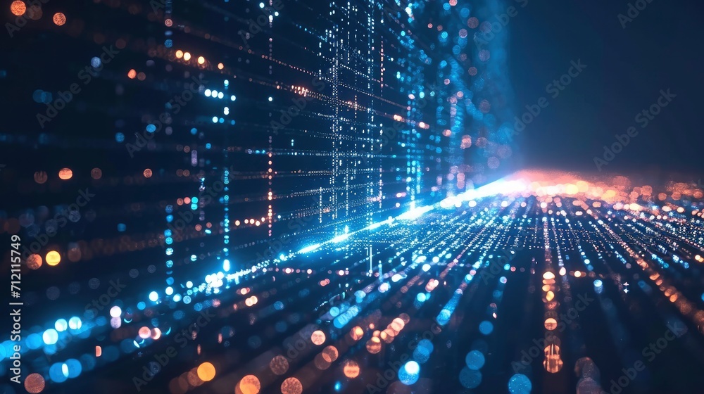 Obraz premium Abstract technology big data background concept.