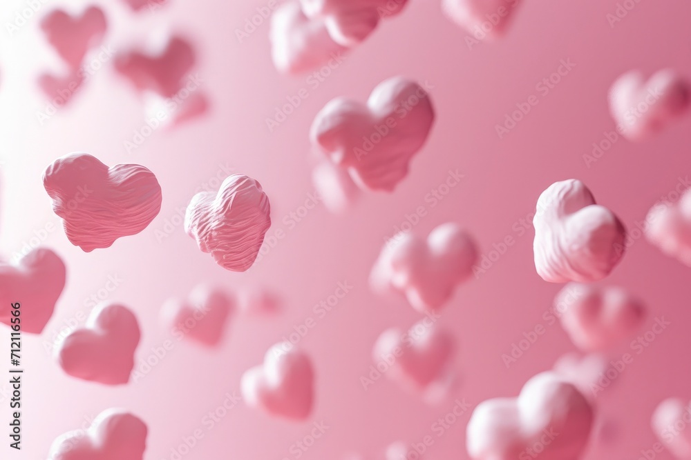 Close-up of a flying heart pattern. Close-up of a flying heart pattern.