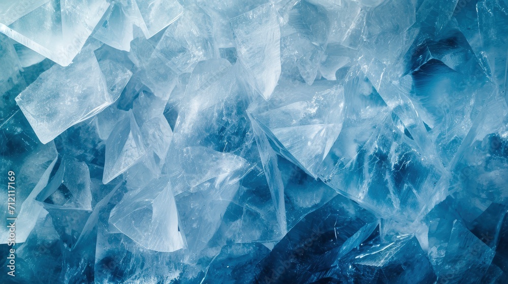 Geometric blue ice texture background