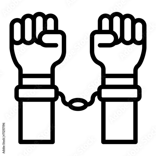 Arrested Criminal Icon Design