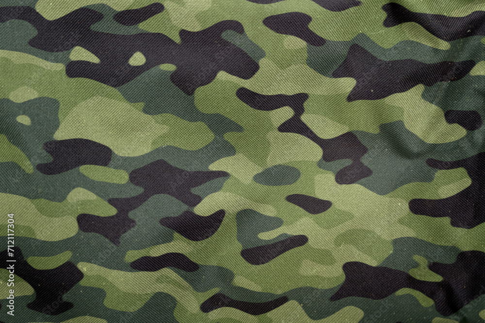 Fototapeta premium green and grey army camouflage tarp texture , camo fabric background