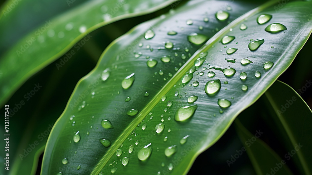 Photo Realistic Droplets on Tropical Plant bubble