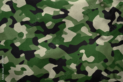 modern woodland green army camouflage tarp texture , camo fabric background photo