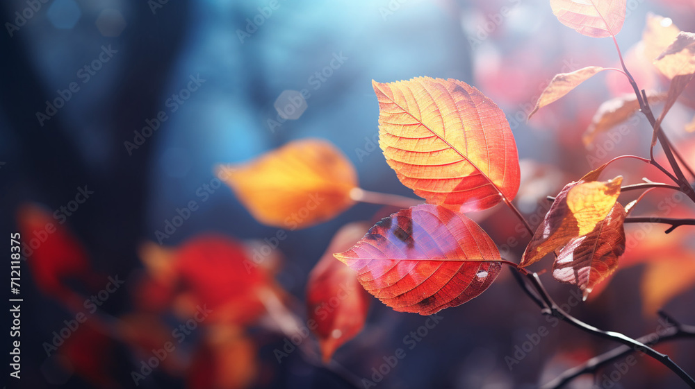 Photo Realistic Sunlit Autumn Leaves A realistic season Photo Realistic Sunlit Autumn Leaves A realistic season