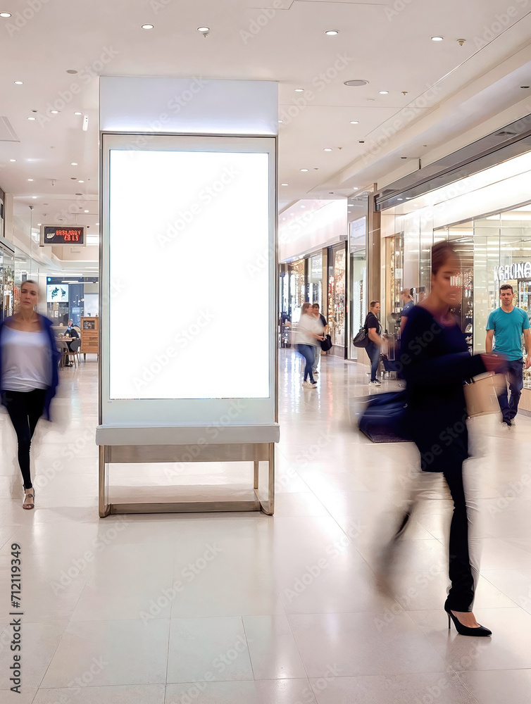Fototapeta premium Digital signage in a mall, enhancing the shopping experience
