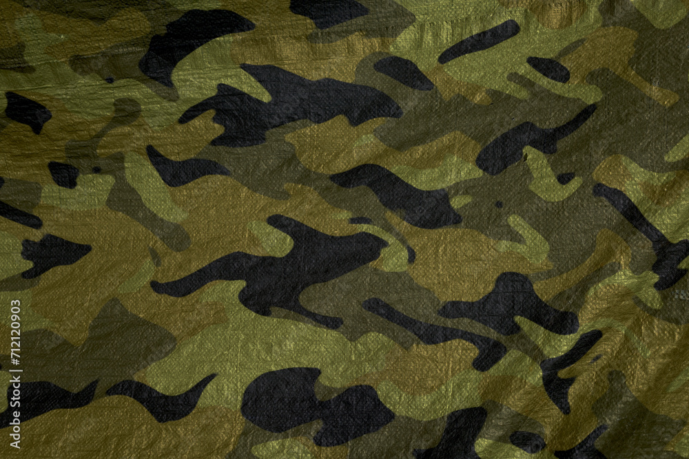 army camouflage tarp texture , khaki camo fabric background
