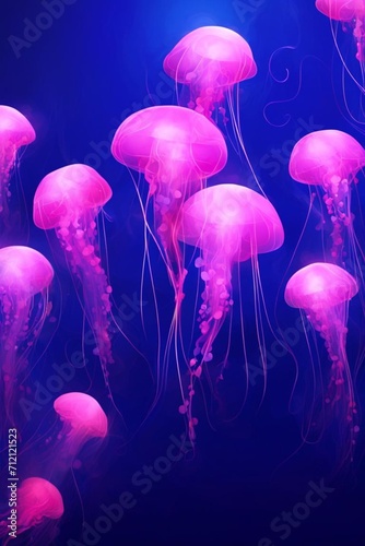 jelly fish in the blue water © Юлия Жигирь