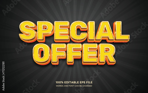 Special offer 3d editable text style effect	
