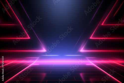 Geometric rectangle line background neon backgrounds abstract. light line © Jammy