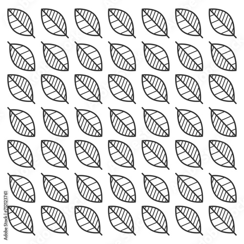 Simple leaf pattern, with white background, vector eps 10