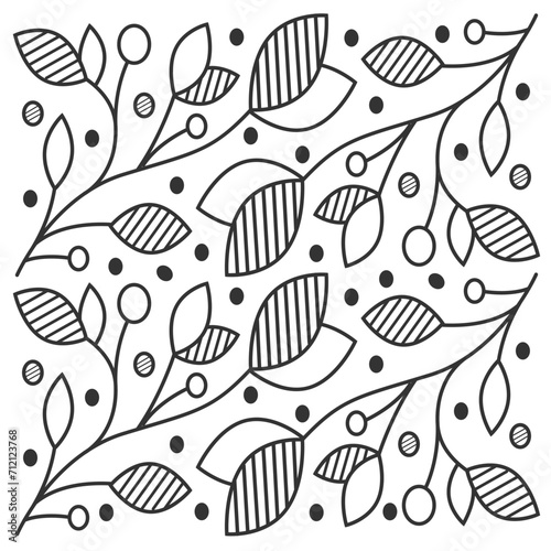Leaf pattern, with white background, vector eps 10