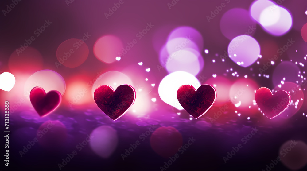 Valentine's Day background with hearts, love and romance background