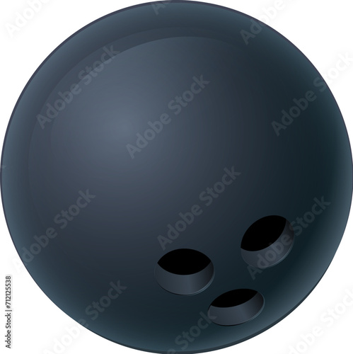 A bowling ball cartoon sports icon illustration