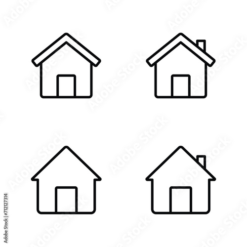 Home icon set. house icon vector
