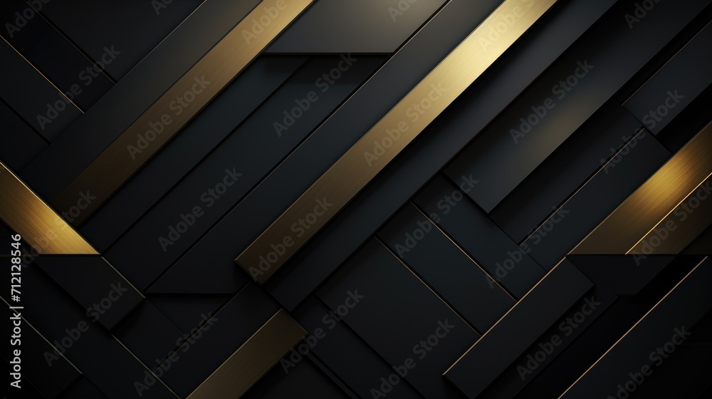 Luxury abstract black metal background with golden light lines, Ai Generated. Luxury abstract black metal background with golden light lines, Ai Generated.
