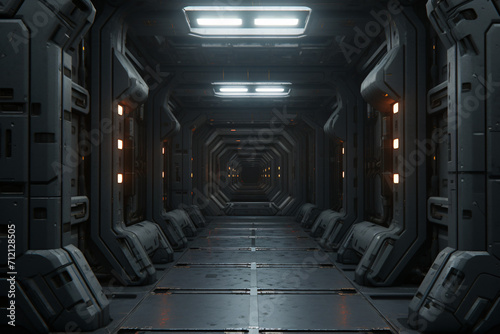 sci fi spaceship corridor