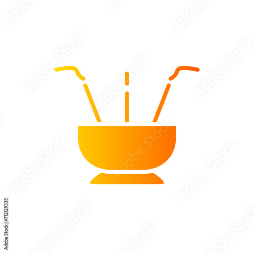 incense stick gradient icon