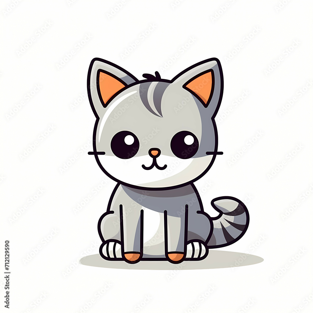 A Cat, A Cartoon Of A Cat A Cat, A Cartoon Of A Cat
