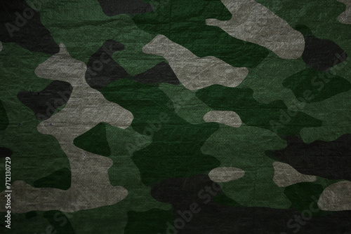 dark green army military camouflage waterproof plastic tarp texture photo