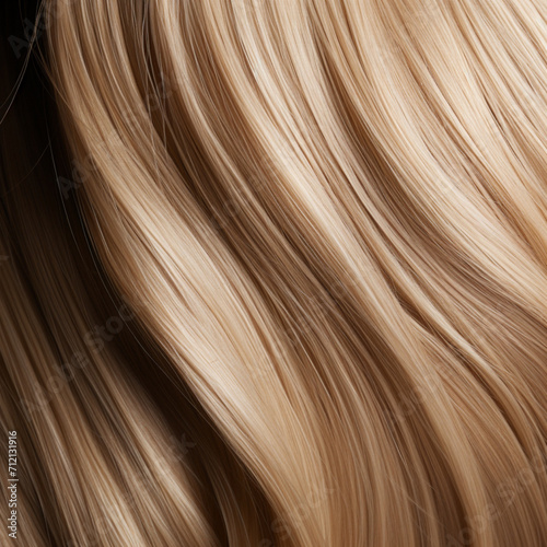 Fondo con detalle y textura de melena de pelo rubio con degradado de luz photo