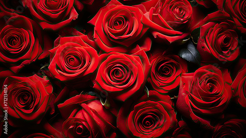 many red roses on a black background  valentines day