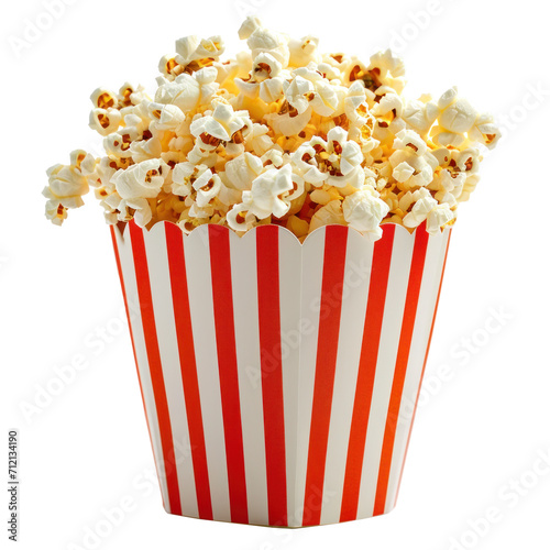 A pack of popcorn, cinema, transparent or isolated on white background