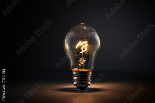 Unique idea symbolized by vacant light bulb. Generative AI photo