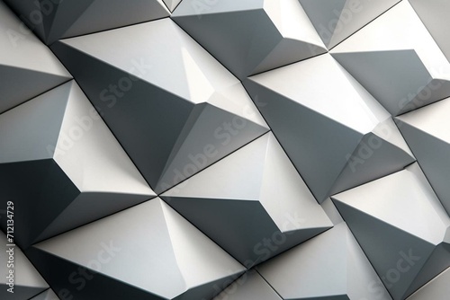 Diamond-shaped 3D wall background with futuristic tiles, concrete blocks, and polished surfaces. Generative AI