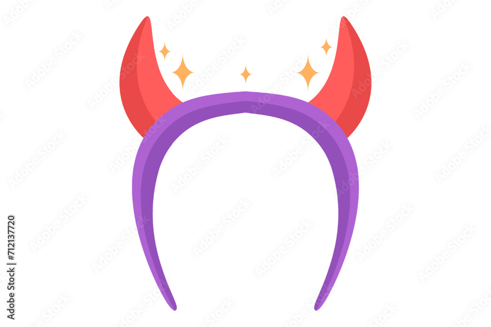 Devil Headband Decor Sticker Design Devil Headband Decor Sticker Design