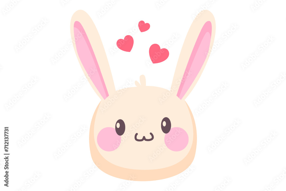 Obraz premium Cute Bunny Decor Sticker Design