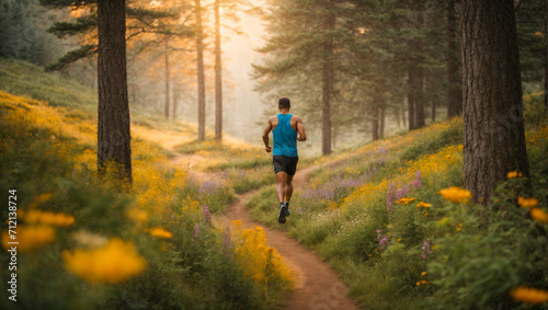 person running in the park © The A.I Studio