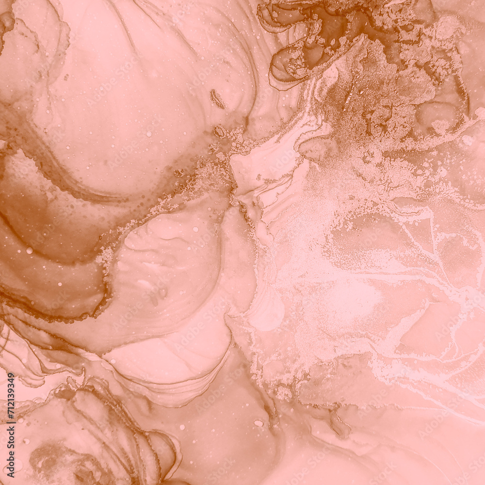 Fototapeta premium Alcohol Ink Texture. Fabric Pattern. Pastel