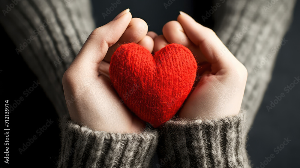 woman hand holding heart. .Valentine's Day concept. woman hand holding heart. .Valentine's Day concept.