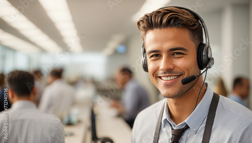 portrait of a smiling customer service photo